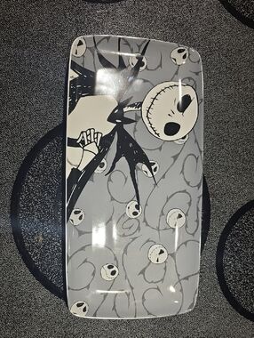 Disney The Nightmare Before Christmas Ceramic Platter - White & Black